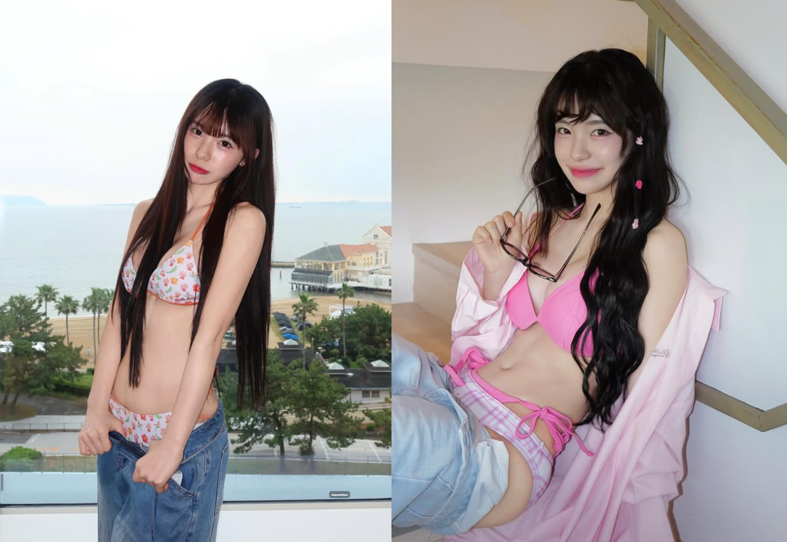 李多慧解開褲頭秀出比基尼曲線。(圖/翻攝李多慧IG)